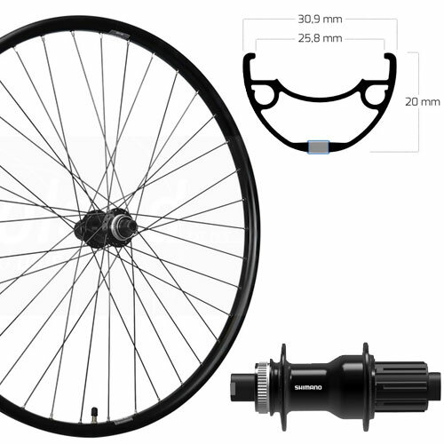 Hinterrad 28", Disc Centerlock, schwarz, SE, RIVAL 26, Aluminium