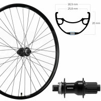 Hinterrad 28", Disc Centerlock, schwarz, SE, RIVAL...
