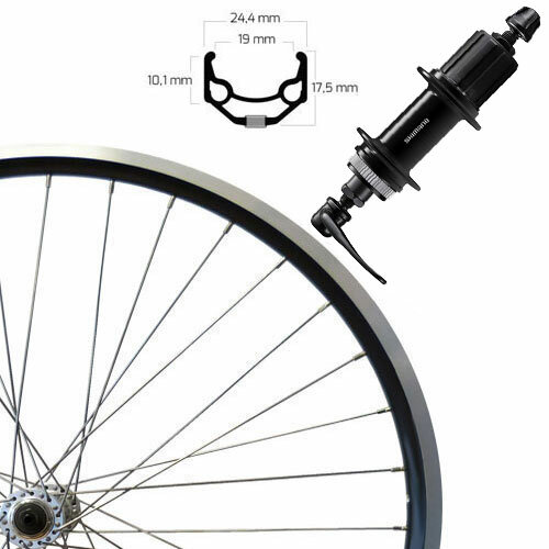 Hinterrad 28", Disc Centerlock, schwarz, SE, ZAC 19 ,Alum., FH-Q