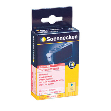 Soennecken Tintenpatrone 80160 Gr.1515 wie Canon CLI526C cyan