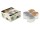 Hochrandglas 130ml Naturkosmetik mit aufgeschraubten DWO-Deckel 4er Set
