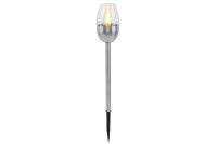 F-H-S Gartenfackel Solar Edelstahl ø6cm H39cm 3er Satz
