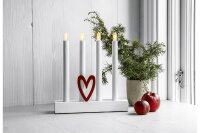 STAR TRADING Fensterleuchter Hilma 4fl. mit Herz Batterie...
