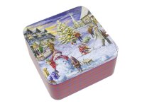GAWOL Gebäckdose Weihnachtsmarkt 15x15x7,5cm