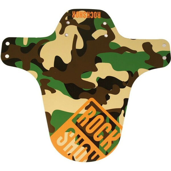 Fender MTB RockShox full camo, Logo orange, The Justin Frey
