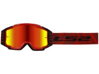 LS2 Crossbrille "Charger Pro" Iridium Vi rot