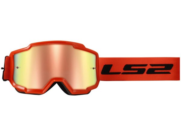 LS2 Crossbrille "Charger" Iridium Visier neonorange