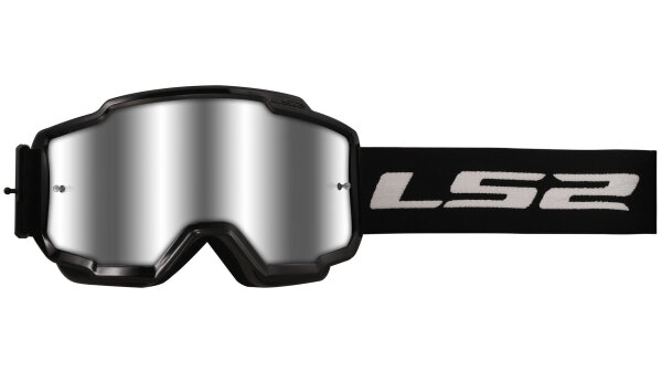LS2 Crossbrille "Charger" Iridium Visier schwarz