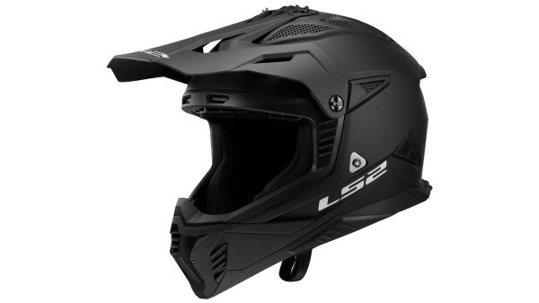 LS2 Crosshelm "MX708 Fast II Solid" 3 He schwarz matt, Gr. 57 / 58 = M