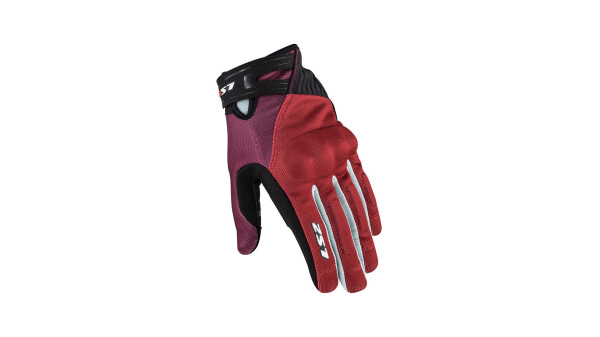 LS2 Handschuh "Dart II Lady" Damen, Material: stra grau / rot, Gr