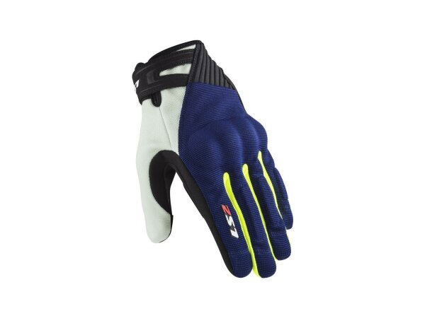 LS2 Handschuh "Dart II Man" Herren, Material: stra blau / gelb, G