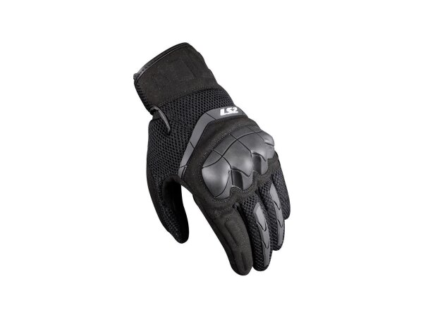 LS2 Handschuh "Kubra Man" Herren, Material: Außen: schwarz, Gr. S