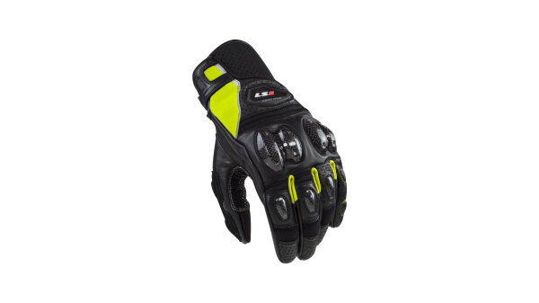 LS2 Handschuh "Spark II" Herren, Material: Rinds-  schwarz / gelb