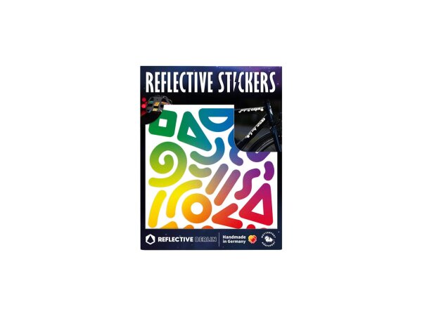 REFLECTIVE BERLIN Reflexaufkleber "Shapes" SB-verp Doodle, rainbo