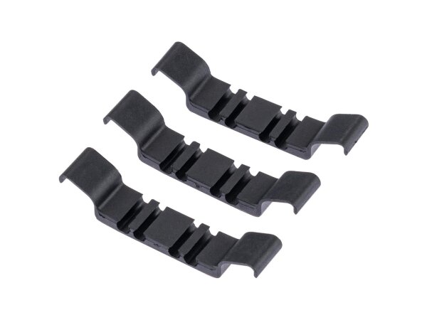 CONWAY Kabelhalter-Set Kunststoff, schwarz, dreite für Unterrohri