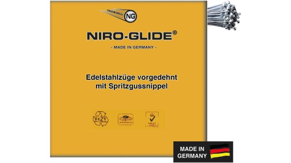 NIRO-GLIDE Bremsinnenzug Walzennippel, Ø 1,5 mm 2050 mm lang,