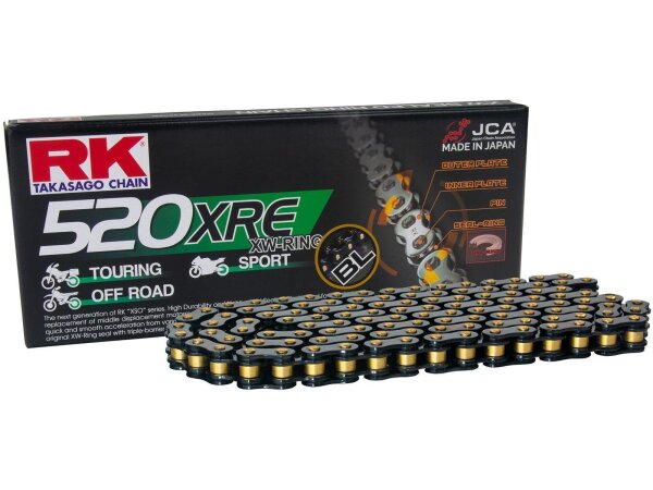 RK Kette "BL520XRE" Black Scale (5/8x1/4) XW-Ring  118 Glieder, H