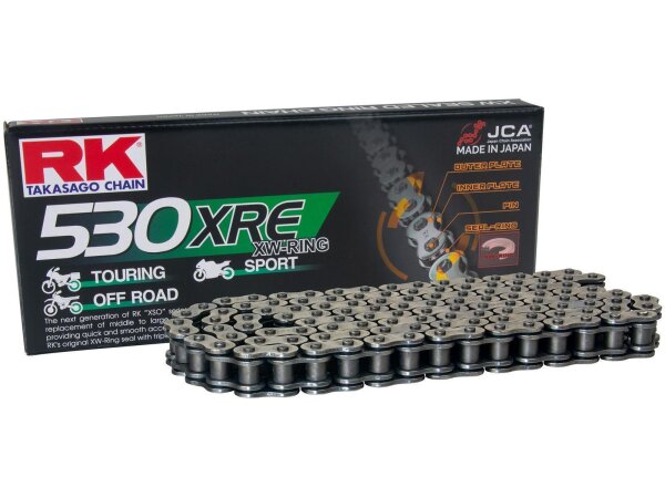 RK Kette "530XRE" 5/8 x 3/8, XW-Ring Kette, Zugkra 96 Glieder, Ho