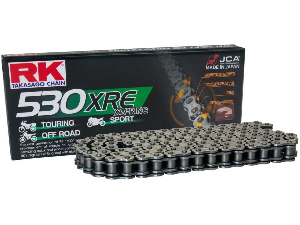 RK Kette "530XRE" 5/8 x 3/8, XW-Ring Kette, Zugkra 102 Glieder, H