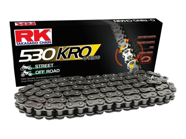 RK Kette "530KRO" 5/8x3/8, O-Ring Kette, Zugkraft  120 Glieder, H