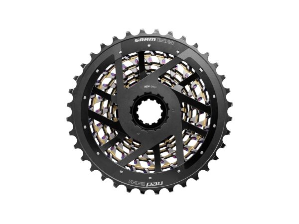 SRAM Kassettenzahnkranz "XG-1290 E1" 12-fach, CNC  regenbogenfarb