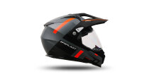 UFO PLAST Endurohelm Aries 2 Helmschale grau / orange Gr. 57 / 58 = M
