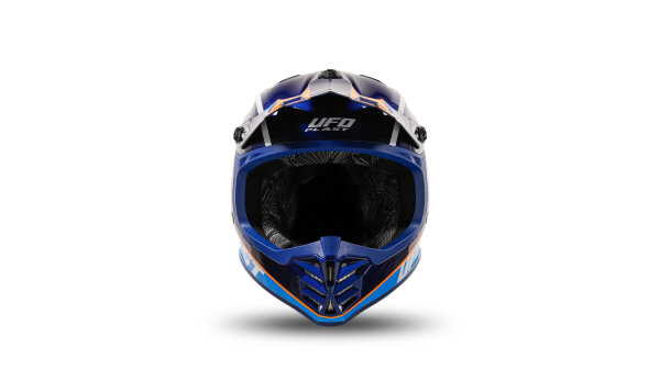 UFO PLAST Kinder-Crosshelm Korey 2 Helm blau / orange Gr. 51 / 52 = L