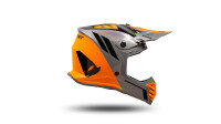 UFO PLAST Kinder-Crosshelm Korey 2 Helm grau / orange Gr. 49 / 50 = M
