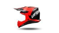 UFO PLAST Kinder-Crosshelm Korey 2 Helm schwarz / rot Gr. 47 / 48 = S