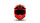 UFO PLAST Kinder-Crosshelm Korey 2 Helm schwarz / rot Gr. 47 / 48 = S