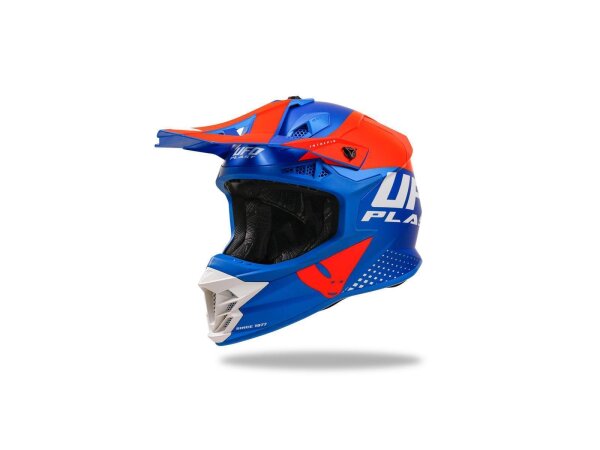 UFO PLAST Crosshelm Intrepid 2 Helmscha blau / orange Gr. 55 / 56 = S