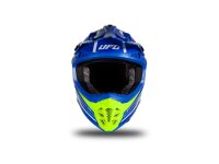 UFO PLAST Crosshelm Intrepid 2 Helmscha blau / neon gelb Gr. 59 / 60 = L