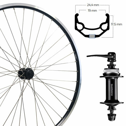 Vorderrad 28", Disc Centerlock, schwarz, SE ZAC 19, Alu, HB-QC300 schwarz, Schnellspanner