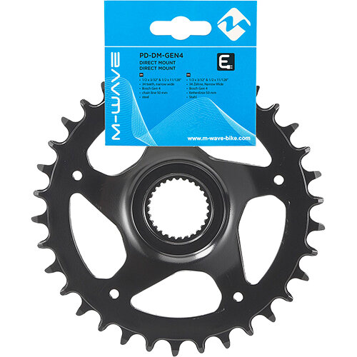 Kettenblatt E-Bike Bosch Gen4 34Z, schwarz, Direct mount - zumoo 