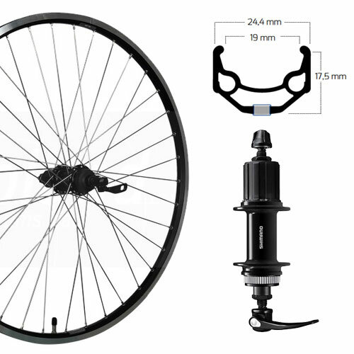 Hinterrad 26", Disc Centerlock, schwarz, SE ZAC 19, Aluminium, FH-QC400, Schnellspanner
