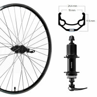 Hinterrad 26", Disc Centerlock, schwarz, SE ZAC 19,...