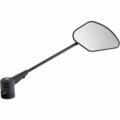 Spiegel KF Sport Typ D20°, gr. Außenklemmung Krampe, rechts, 131x82mm, E-25, klappbar, schwarz