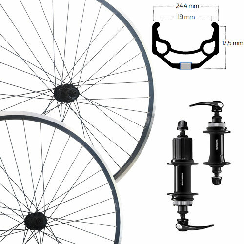 Radsatz 28" Disc Centerlock, schwarz, SE ZAC 19, Aluminium, QC400 schwarz, Speichen schwarz