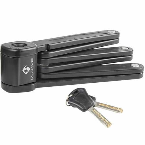 Faltschloss F 875/6 M-WAVE, L=875mm, Ø=8x25mm, schwarz