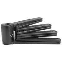 Faltschloss F 1240/8 M-WAVE, L=1.240mm, Ø=8x25mm, schwarz