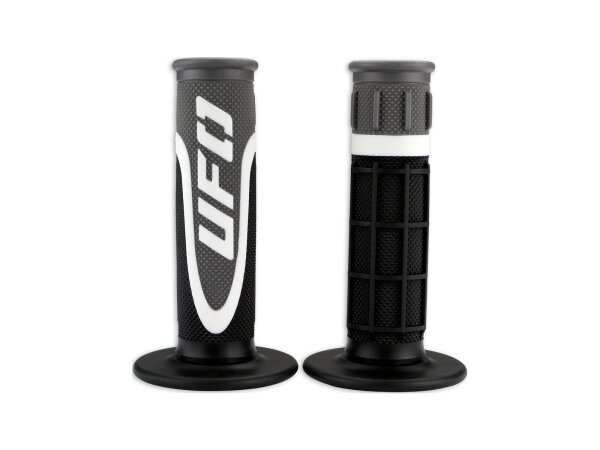 UFO PLAST Griffgummi "AXIOM" Typ: Enduro & MX  schwarz / weiß