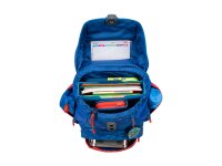 Scout Alpha Set Superflash Blue Dino Schulranzen Set