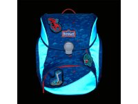 Scout Alpha Set Superflash Blue Dino Schulranzen Set