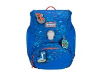 Scout Alpha Set Superflash Blue Dino Schulranzen Set