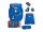 Scout Alpha Set Superflash Blue Dino Schulranzen Set