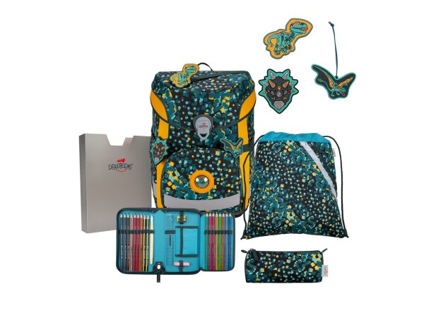 DerDieDas Schulranzen Set  ErgoFlex Easy Set Dino Time