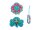 DerDieDas Schulranzen Set  ErgoFlex Superlight Set Happy Pixel