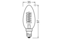 OSR LEDF Kerz4,8W E14 2700Kkl