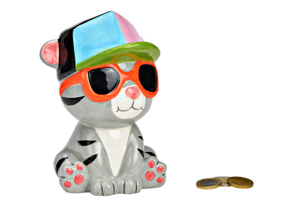 Spardose Katze 11x16x10cm
