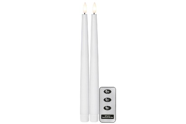Kerze LED 2,1x28,5cm weiß 2SZ